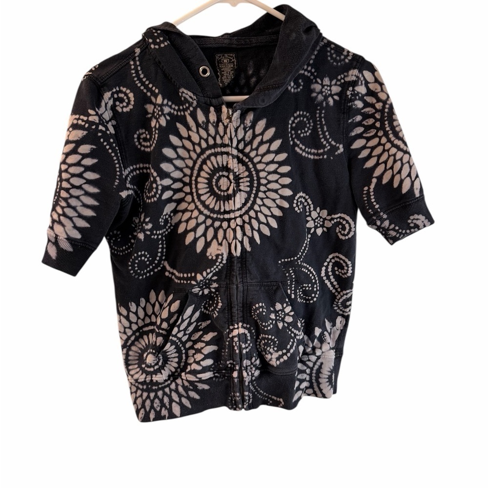 Lucky brand Black and White Floral Hoodie